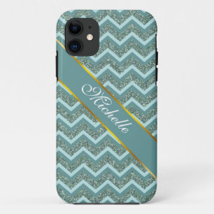 Coques Pour iPhone Parties scintillantes turquoises
