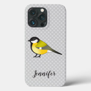 Case-Mate iPhone Case Parus Principal Oiseau Cartoon Jaune Avec Nom Pers