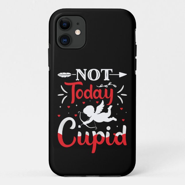 Coques Case-Mate iPhone Pas aujourd'hui Cupidé Drôle Saint Valentin (Dos)