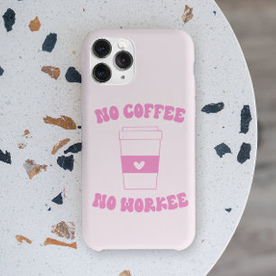 Case-Mate iPhone Case Pas de café Pas de Workee Funny mignon rose Retro