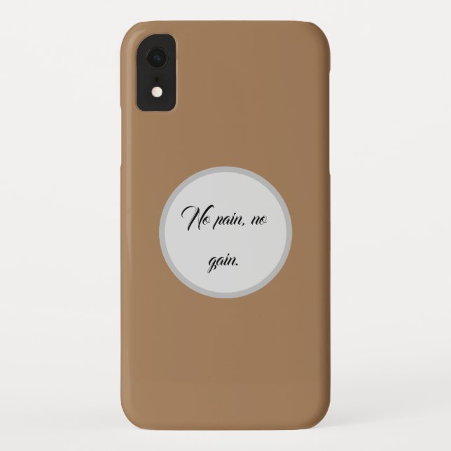 Coques Case-Mate iPhone Pas de douleur, pas de gain | Citations de motivat (Dos)