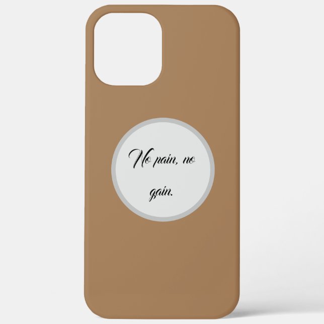 Coques Case-Mate iPhone Pas de douleur, pas de gain | Citations de motivat (Verso)