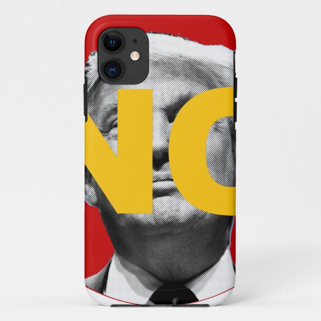 Coques Case-Mate iPhone Pas de Trump (rouge et jaune) (Dos)