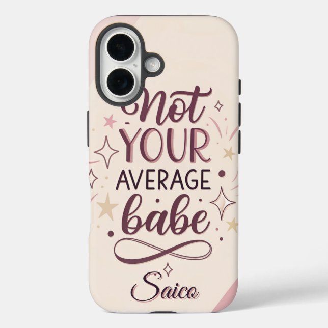 Coques Case-Mate iPhone Pas Votre Babe Moyenne – Citation Féminine Chic et (Verso)