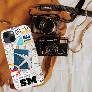 Case-Mate iPhone Case Passe Monogramme d'embarquement, Plan Collage de b