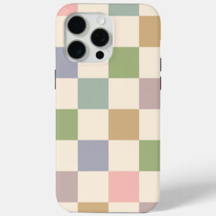 Coque Case-Mate iPhone Pastel À damiers Geometry Retro Motif sans couture