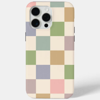 Coque Case-Mate iPhone Pastel À damiers Geometry Retro Motif sans couture