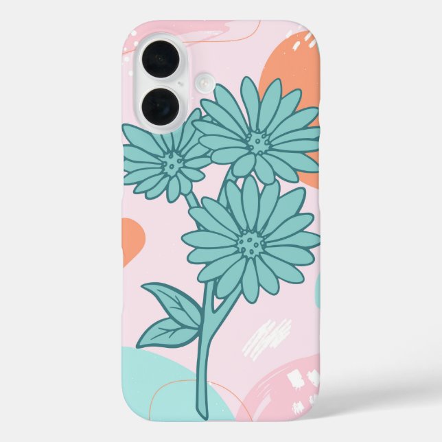 Coques Case-Mate iPhone Pastel Abstrait Floral (Verso)