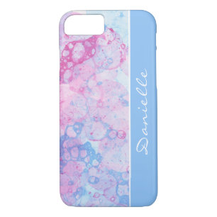 Coques Pour iPhone Pastel Aquarelle Motif Abstrait avec nom