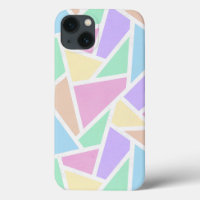 Pastel arc-en-ciel mosaïque motif Coque-Mate iPhon