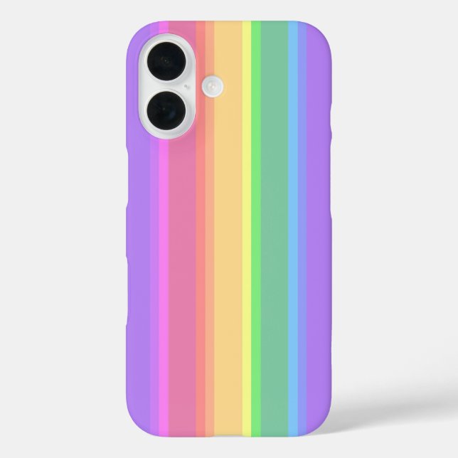 Coques Case-Mate iPhone Pastel arc-en-ciel rayures Coque-coque iphone Mate (Verso)