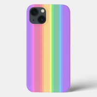 Pastel arc-en-ciel rayures Coque-coque iphone Mate