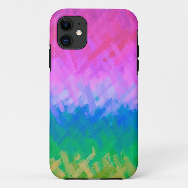 Coques Case-Mate iPhone Pastel bleu et rose Abstrait (Dos)
