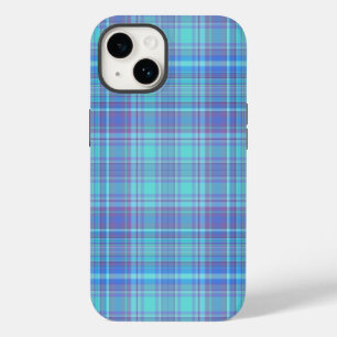 Coque Case-Mate iPhone Pastel Blue Plaid Motif