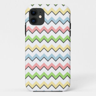 Coque iPhone 11 Pastel Chevron-Drop Shadow par Shirley Taylor