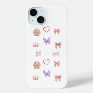 Coque Case-Mate iPhone Pastel Coquette Nœud Lapin Papillon Rose Mignon Es