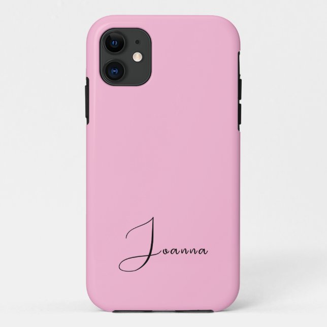 Coques Case-Mate iPhone Pastel Cotton Candy couleur solide | Nom minimal (Dos)