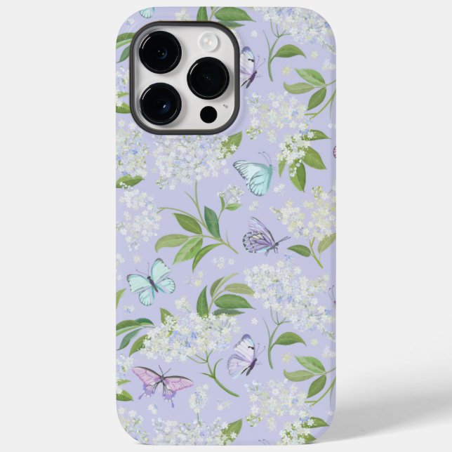 Coques Case-Mate iPhone Pastel Floral Aquarelle Papillon (Verso)