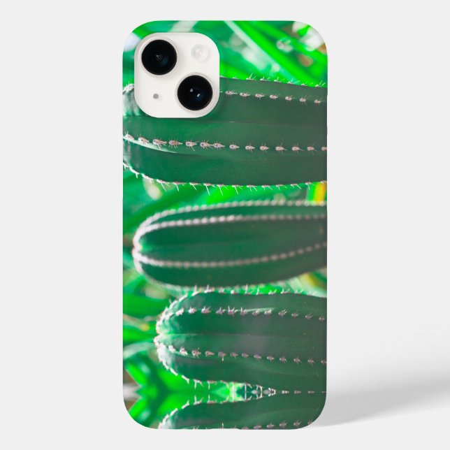 Coques Case-Mate iPhone Pastel Green Cactus plante feuilles (Verso)