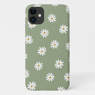 Case-Mate iPhone Case Pastel Green Daisy Flower
