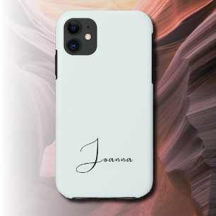 Case-Mate iPhone Case Pastel Mint Crème couleur solide   Nom minimal