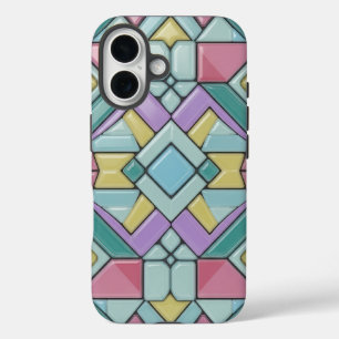 Coque Pour iPhone 16 pastel mosaïque