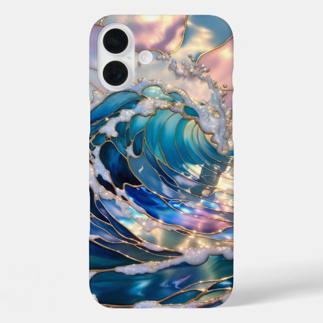 Coques Case-Mate iPhone Pastel Ocean Wave Aesthetic Phone Case (Verso)