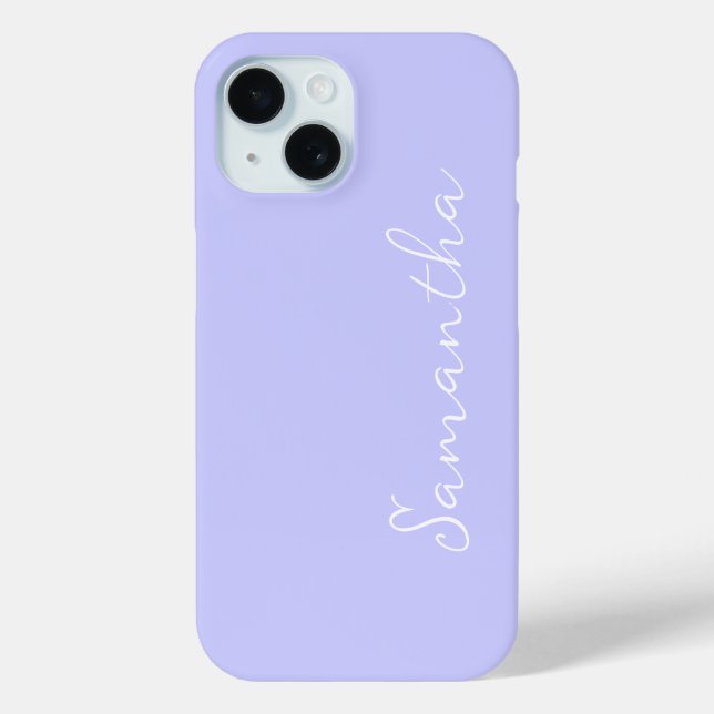 Coques Case-Mate iPhone Pastel Periwinkle Personnalisé (Verso)