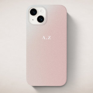 Coque Case-Mate iPhone Pastel Pink Gradient Personnalisé Monogramme Initi