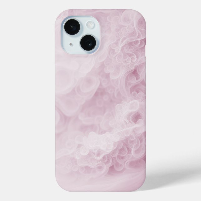Coques Case-Mate iPhone Pastel Pink Swirl Abstrait (Verso)