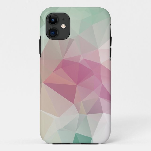 Coques Case-Mate iPhone Pastel Pink Vert Pyramide Abstrait Motif Art Cas (Dos)