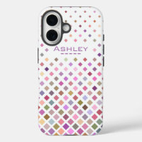 Pastel Pixels Cool Motif géométrique Personnalisé