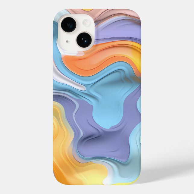 Coques Case-Mate iPhone Pastel Plastic Fluid Abstrait (Verso)