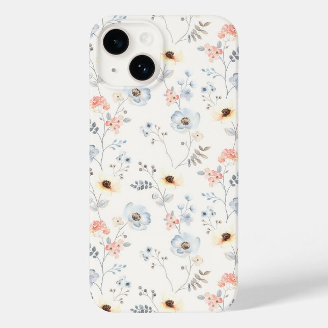Coques Case-Mate iPhone Pastel Poppy Floral Garden Motif (Verso)