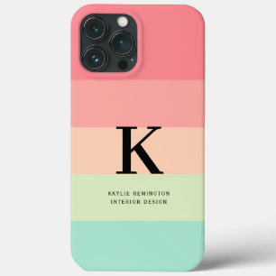 Case-Mate iPhone Case Pastel Rainbow Colorblock Bande rose sur
