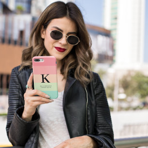 Coque Case-Mate iPhone Pastel Rainbow Colorblock Bande rose sur