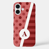 Pastel Red Polka Dot et Motif de bande