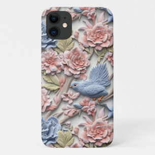 Case-Mate iPhone Case Pastel Rococo Floral Avec Oiseau