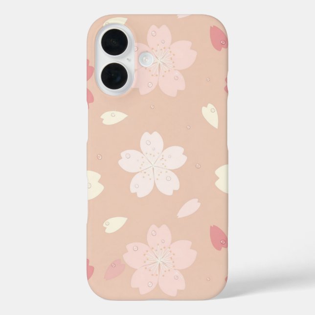 Coques Case-Mate iPhone Pastel Sakura Blossom Seamless Pattern Phone Case  (Verso)