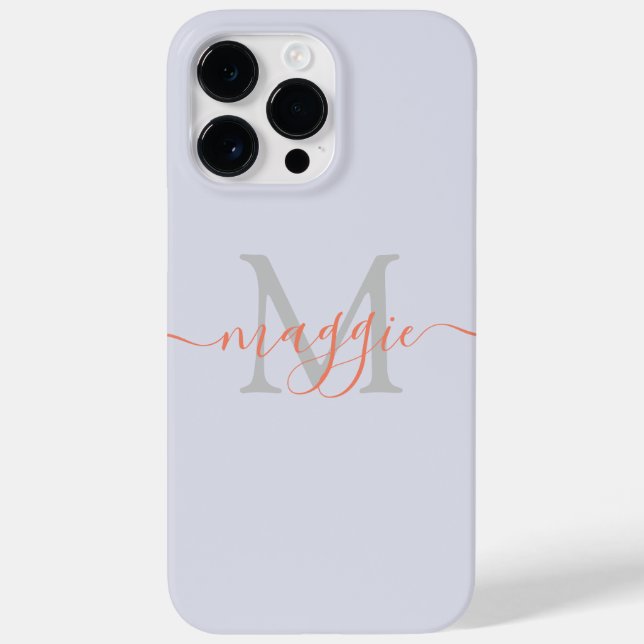Coques Case-Mate iPhone Pastel Script Monogram Coque-Mate iPhone 14 Pro Ma (Verso)