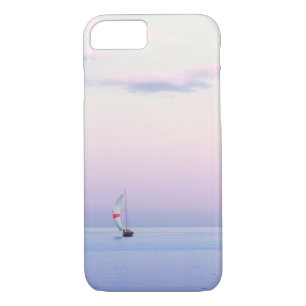 Coque Case-Mate iPhone Pastel seascape with a sailboat