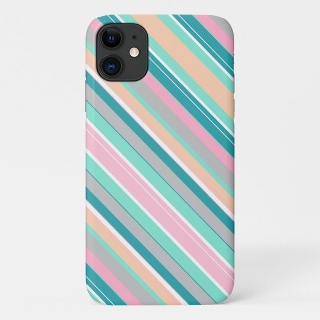 Coques Case-Mate iPhone Pastel Vibes Positives Grandes bandes iPhone 11 Co (Dos)