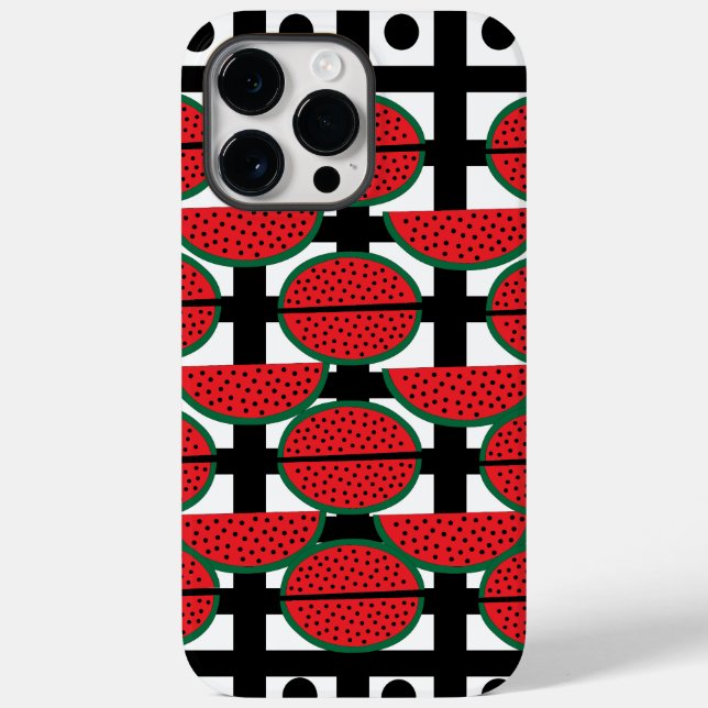 Coques Case-Mate iPhone Pastèque motif géométrique de fruit d'été     (Verso)