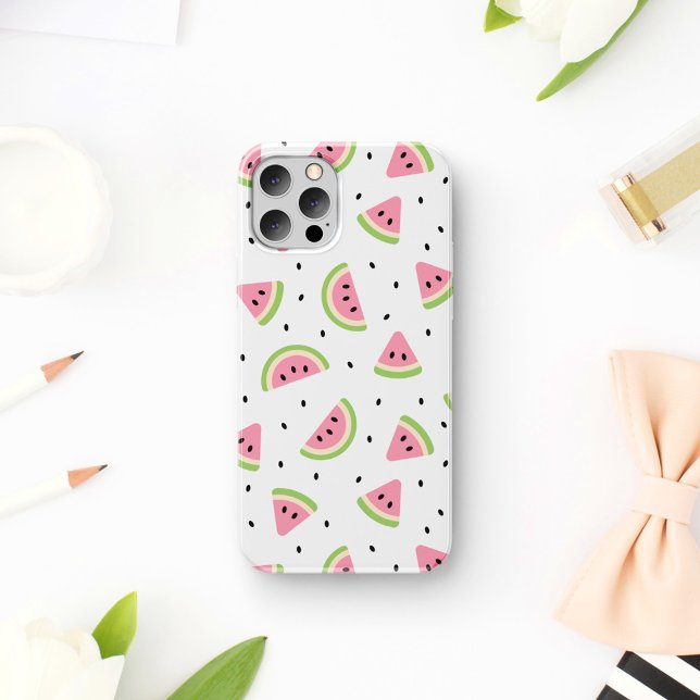 Coques Case-Mate iPhone Pastèque rose, Graines de pastèque, Motif d'été (Créateur téléchargé)