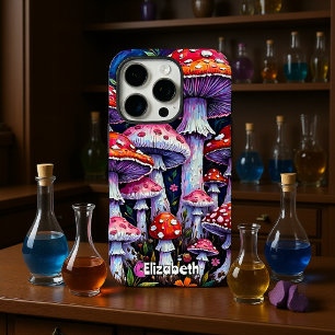 Coque iPhone 16 Pro Patch de champignons sur la Lune