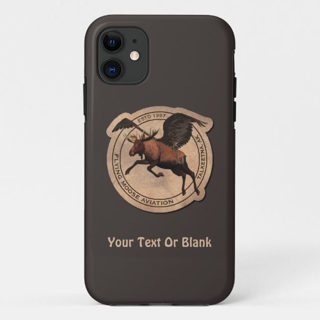 Coques Case-Mate iPhone Patch Flying Moose Aviation (Dos)