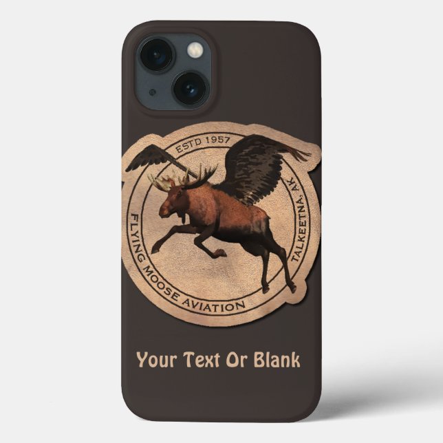 Coques Case-Mate iPhone Patch Flying Moose Aviation (Verso)