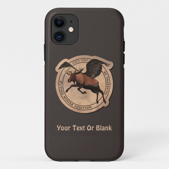 Coques Case-Mate iPhone Patch Flying Moose Aviation (Dos)
