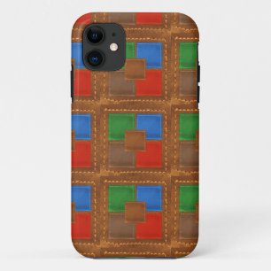 Case-Mate iPhone Case Patchwork simili cuir élégant de carrés d'artisan