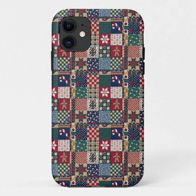Coques Case-Mate iPhone patchwork xmas (Dos)